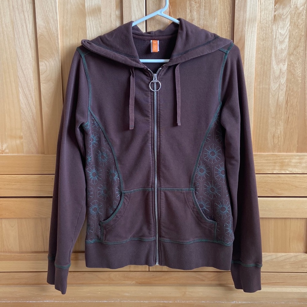 Lucy Activewear full-zip embroidered hoodie, size M